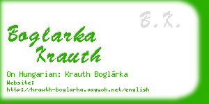 boglarka krauth business card