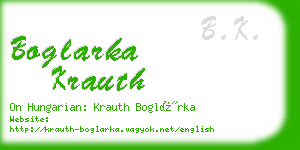 boglarka krauth business card
